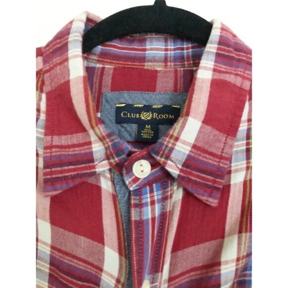 CLUB ROOM Men’s Plaid Long Sleeve Cotton Flannel Shirt - Picture 4 of 10
